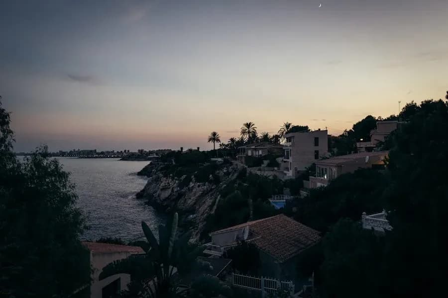 Port d'Alicante au coucher du soleil